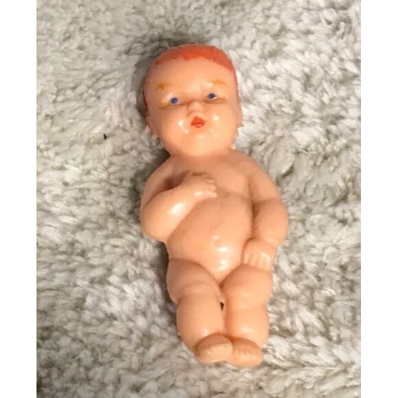 Vintage Marx Dollhouse Family Rubber Mom Dad Child Baby Bendable Poseable 2"- 5" - Picture 11 of 16